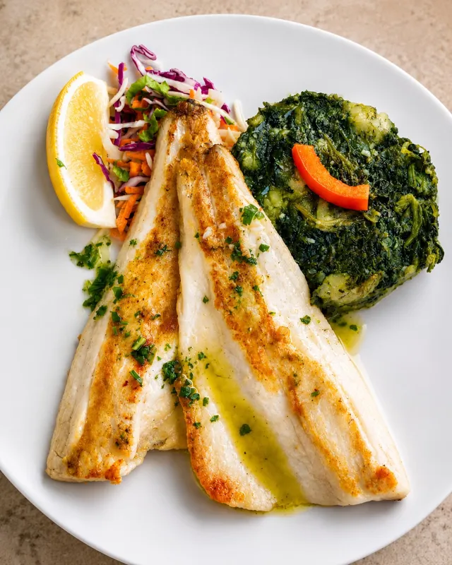 Grilled sea bass fillet with Swiss chard